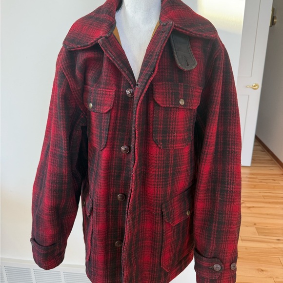 Woolrich Other - Mackinaw Woolrich Red and Black Plaid Field Jacket/RARE